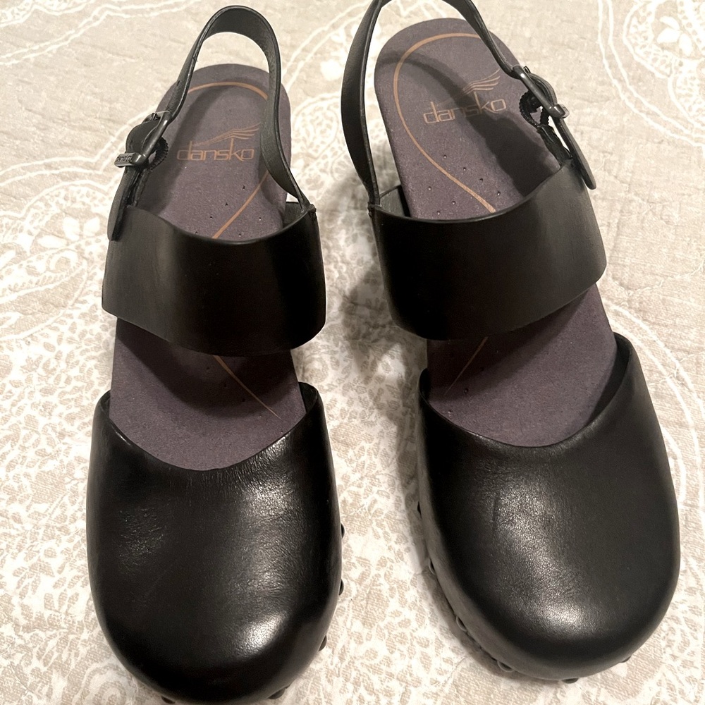 Dansko Thea Studded Clogs in Black, Size 37 ( US 7)